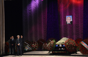 Ceremony of farewell with Magsud Ibrahimbeyov. Azerbaijan, Baku 23 match, 2016 